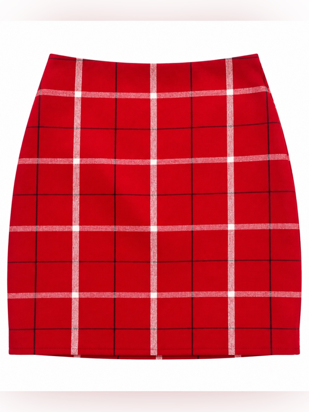 Ann Taylor Petites 2 mini Red Plaid Pencil Skirt - Women's